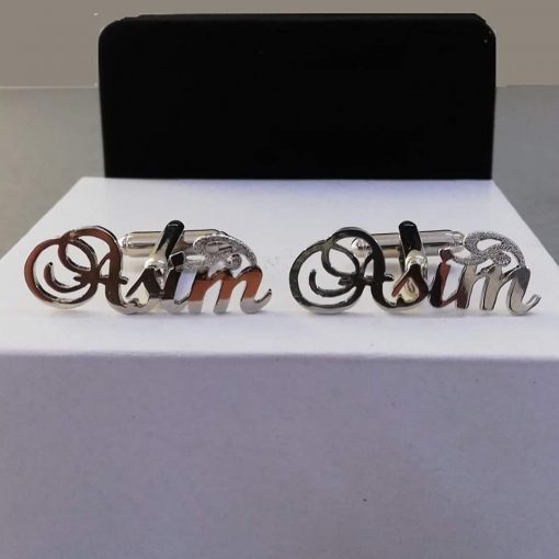 Customize Name Gold Plated Cufflinks - Image 3