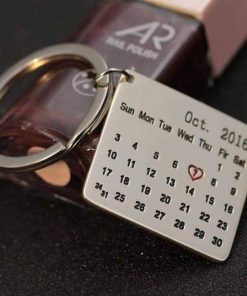 Customize Calendar Engraved Keychain