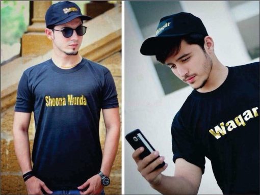 Custom Name Printed Shirt + Cap Combo