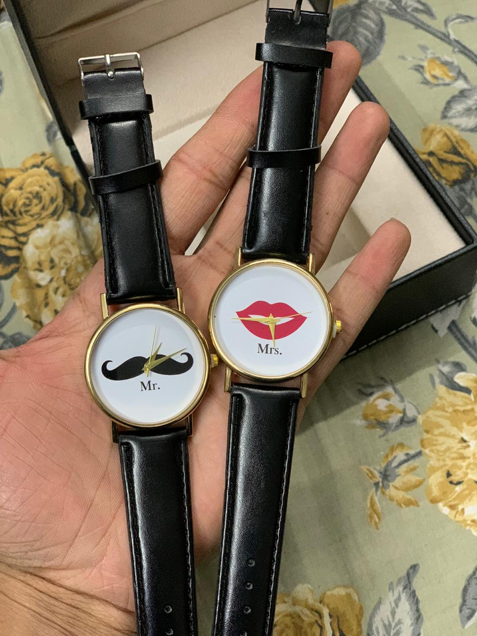 Customize Name Printed Couple Watches Creative Print Solutions