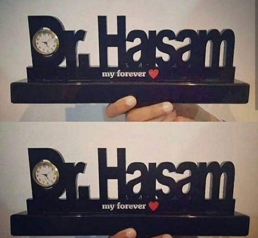 Customize Acrylic Name Clock