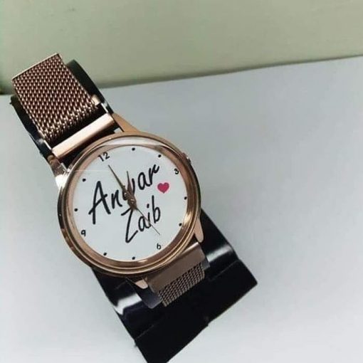Customize Name Printed Magnetic strap Couple Watches - Image 3