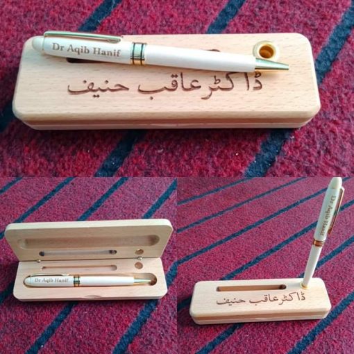 Wooden pen with box