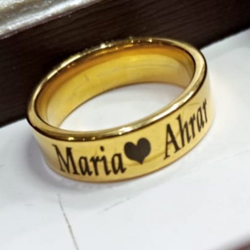 engraved rings golden