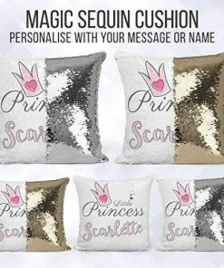 Name sequin name printed cushion