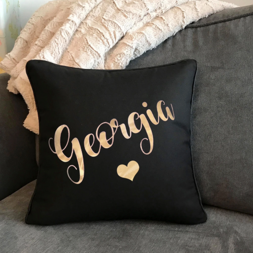 Customized Foil Name Printed Cushion - Image 2