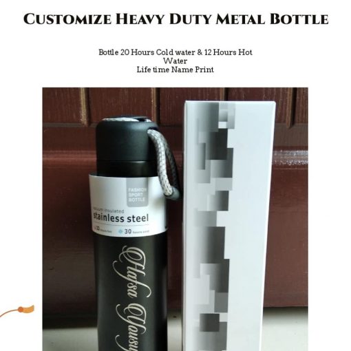 Customize name Stainless Steel Heavy duty Water bottle