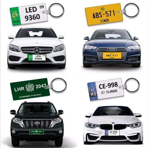 Customize number plate keychain