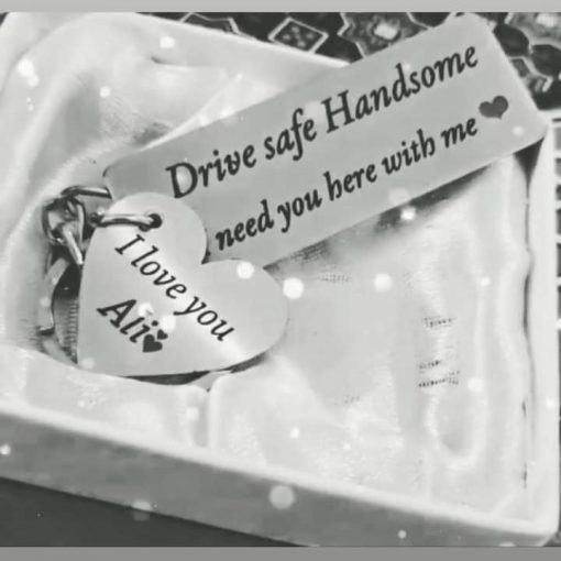 Customize Message Metal Wallet Card + Customize Metal Keychain Combo - Image 5