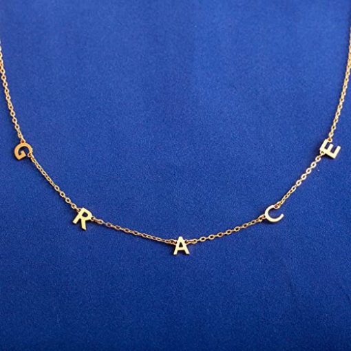 Customize Letter Initial Necklace - Image 4