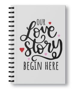 Custom Printed Valentines Day Spiral Notebook