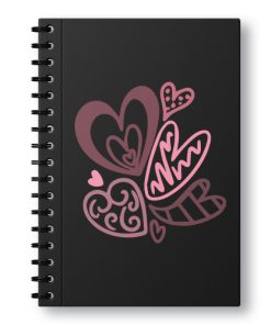 Custom Printed Valentines Day Spiral Notebook