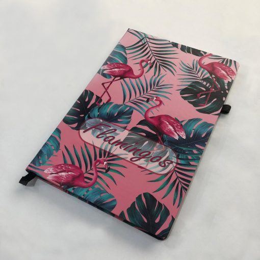 Custom Printed Flamingo Pink Diary