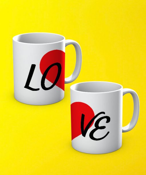 Love Printed Couple Mugs