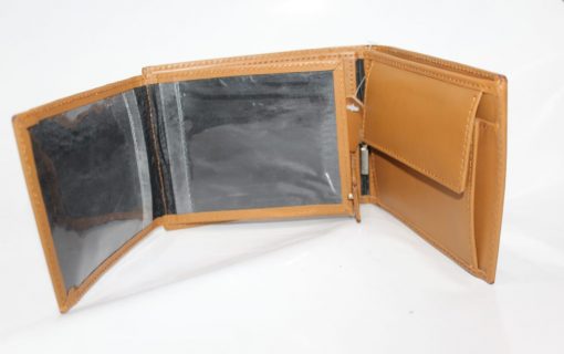 Customize Plain Three fold Pockets Wallet with name - Image 5