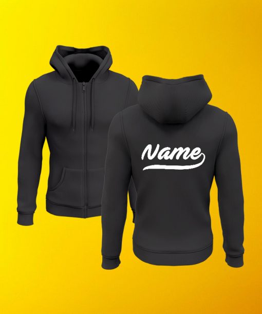 Customize Baseball Style Name Zipper Hoodie