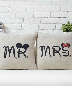Mrs Mr Valentine s Day gift wedding couple cotton Cushion Linen Pillow pillowcases home decorate