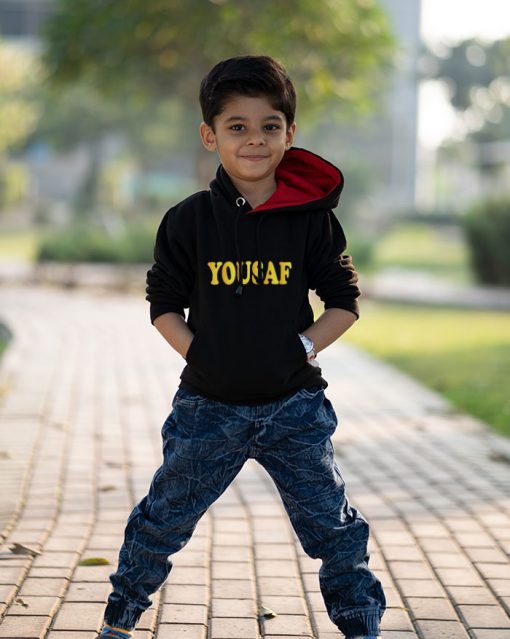 Customize Name Printed Kids Hoodie - Image 2