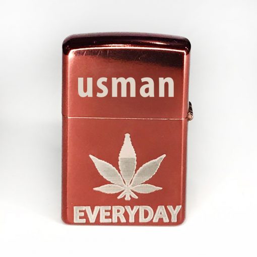 Name Engraved Customized Lighter RED - Image 4