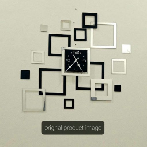Modern Silver and Black Wall clock - Image 2