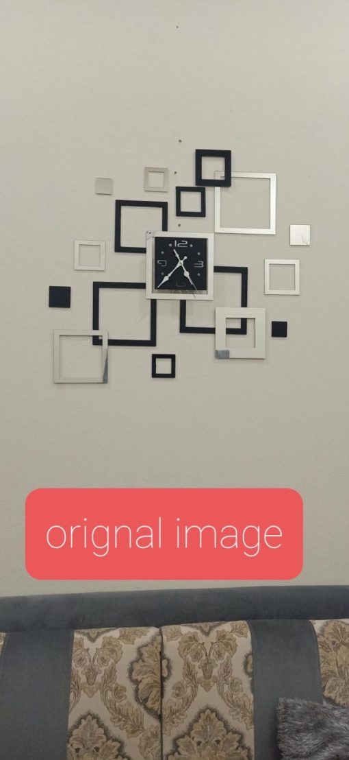 Modern Silver and Black Wall clock - Image 3