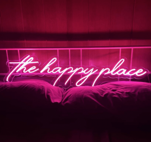The happy place Neon light